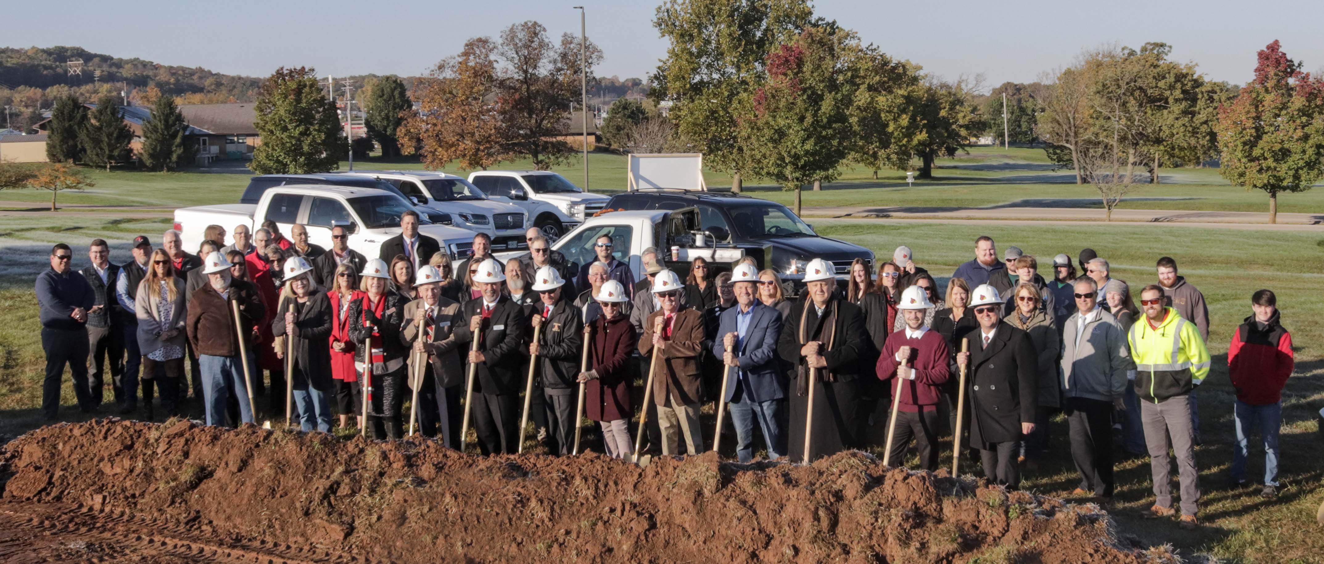 Photo of large group of people at groundbreaking ceremony