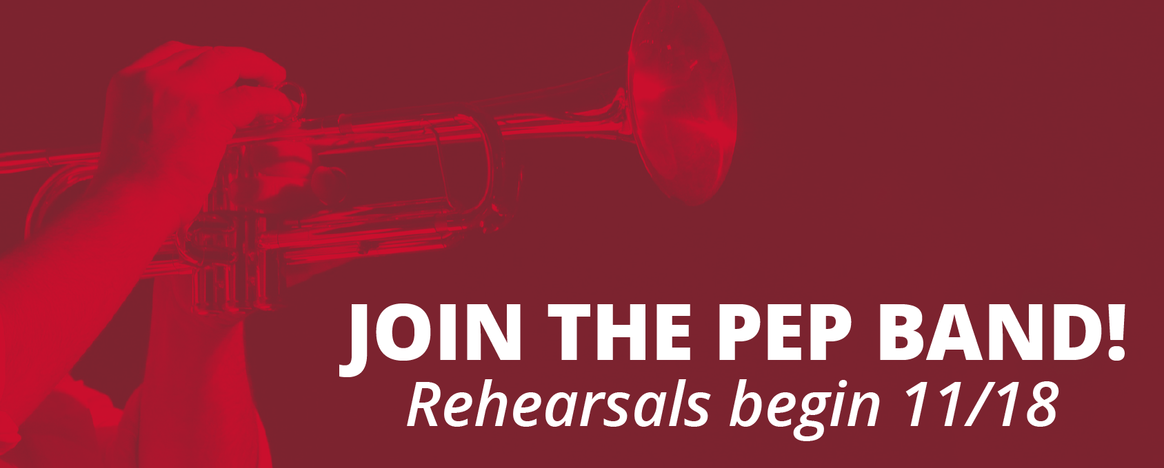 Join the Pep Band! Rehearsals begin 11/18