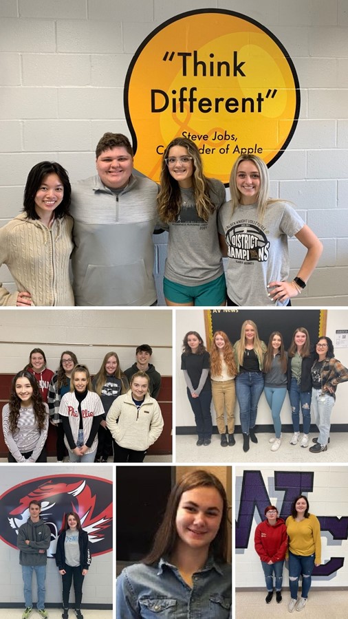 Kirby Kickstart 21-22 Recipients from L-R: Farmington High School, Central High School, Arcadia Valley High School, Houston High School, Home School Class of 2023, and West County High School.