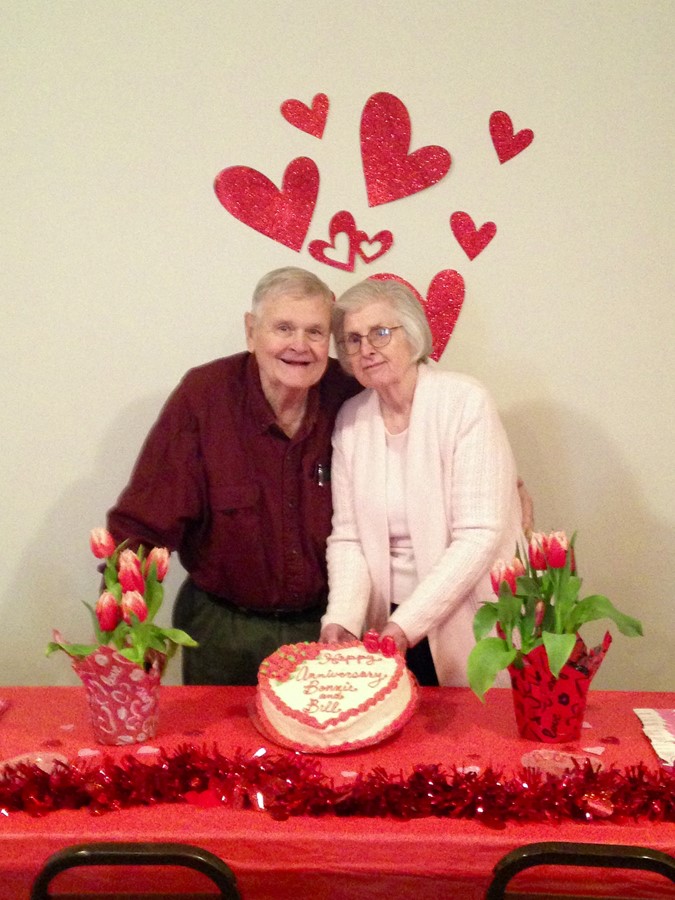 Billy and wife Bonnie, celebrating their 60th wedding anniversary.