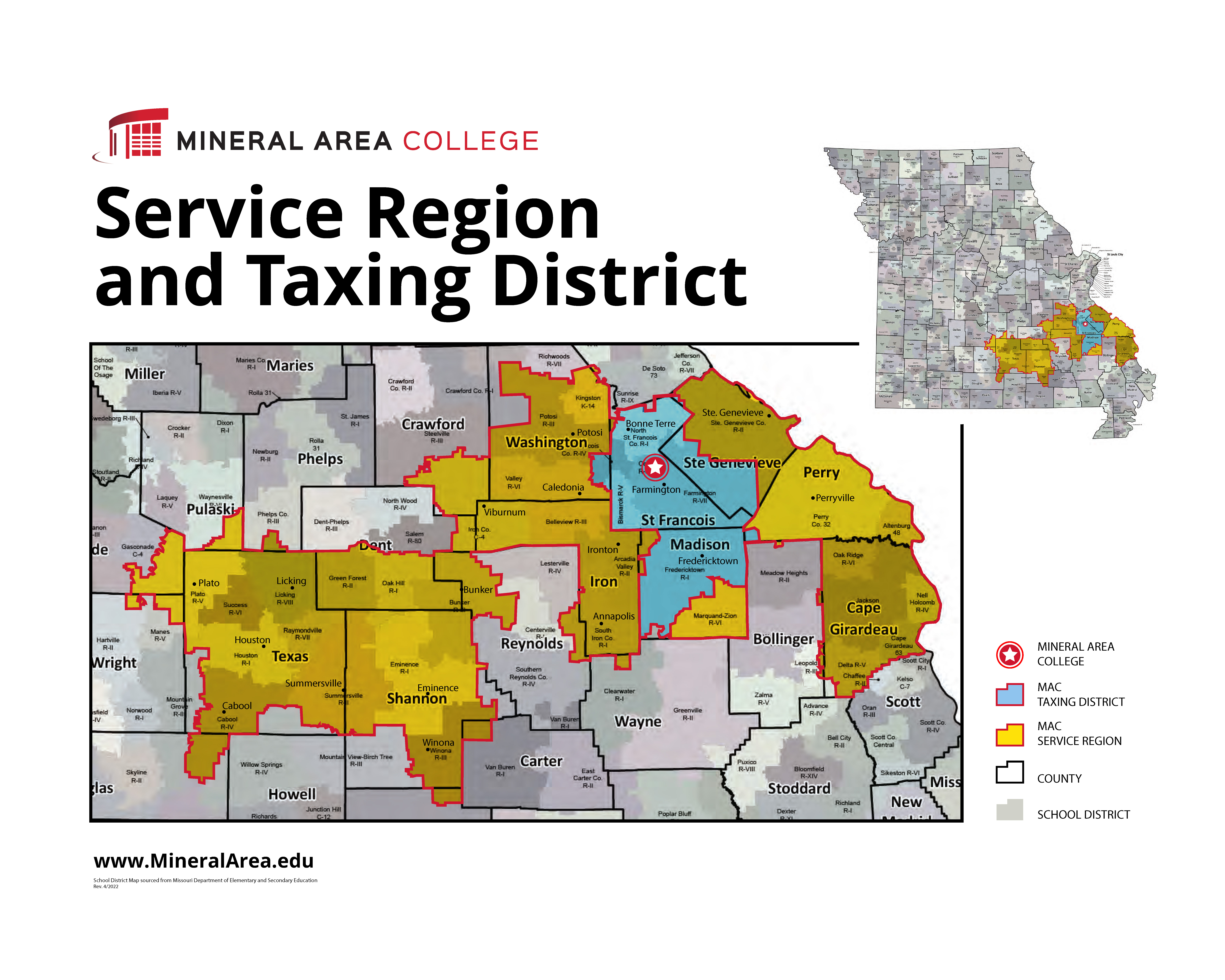 Map of MAC Service Region and Taxing District