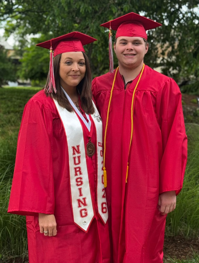 Samantha and Brady before MAC's 2026 Commencement