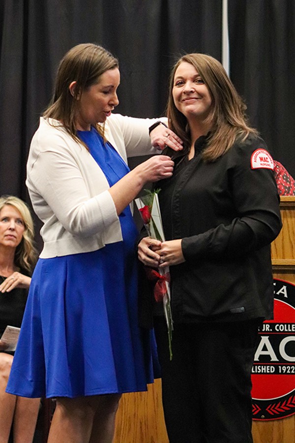 Samantha at the Associate Degree Nursing Pinning Ceremony